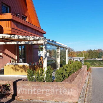 Terrassendach Dresden aus Glas und Aluminium - Qualität Made in Germany