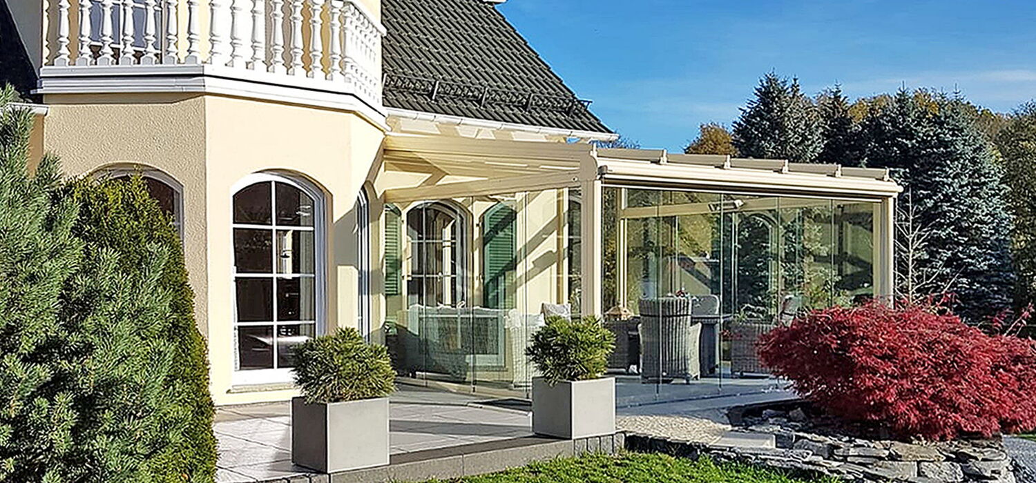 Wintergärten, Terrassendächer, Balkonverglasungen, Markisen, Sonnenschutz