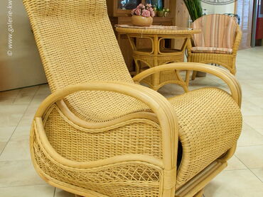 Schaukelstuhl - Wintergartenmöbel aus Naturrattan - Premiumqualität