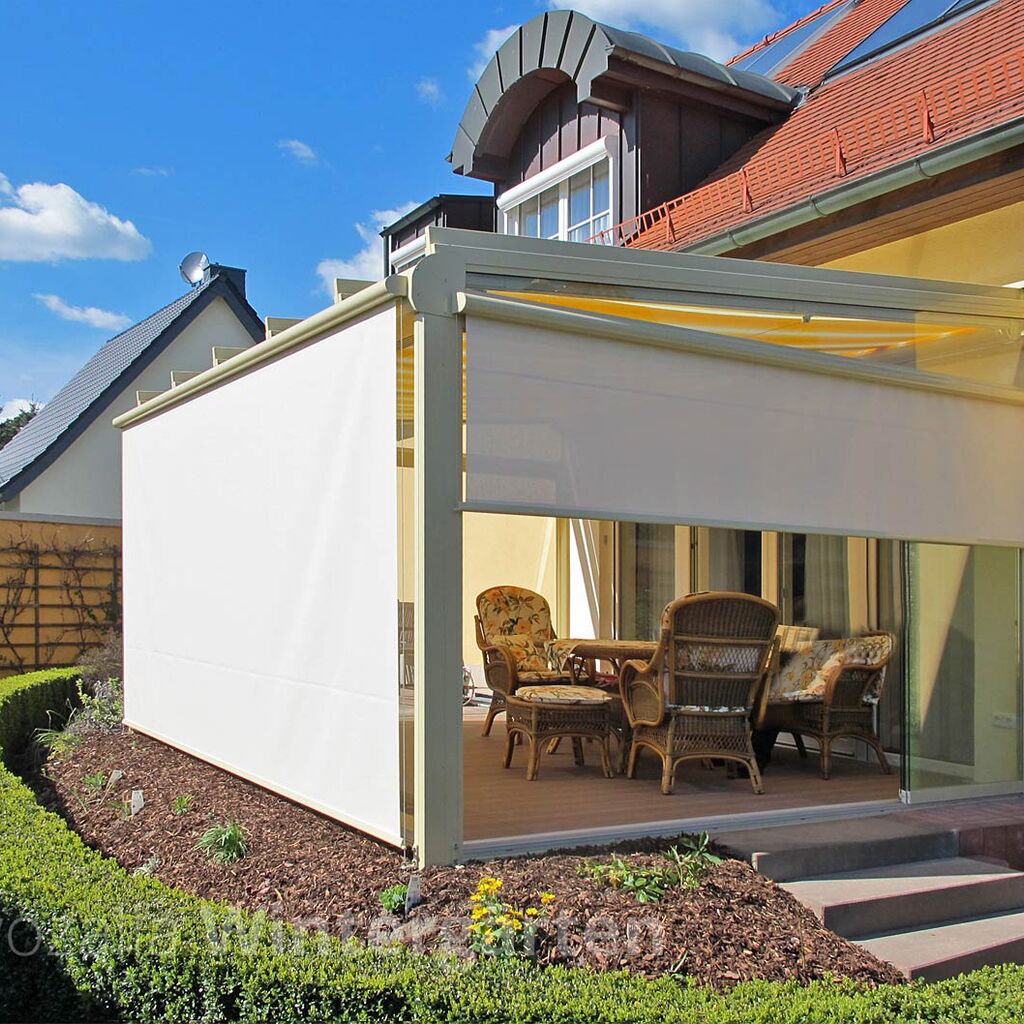 Sonnenschutz mit Markisen - Beschattung Kaltwintergarten, innen und außen