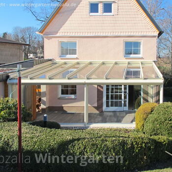 Terrassendach Sachsen - Dresden, Terrassenüberdachung mit transparenter Schiebe-Verglasung