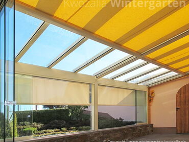 Kombinierter Sonnenschutz - Unterglasmarkisen & Aufglasmarkisen - innen und außen liegender Sonnenschutz