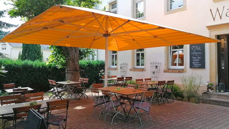 Werbeschirme, Aussenbereich, Gastronomie