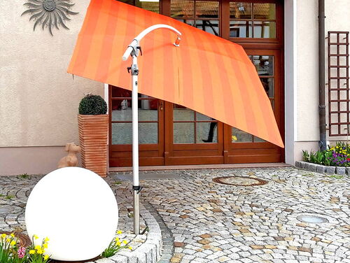 Großer Ampelschirm-Sonnenschirm, rechteckig, Ansicht Rückseite