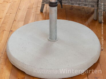 Sonnenschirmständer, Betonsockel - rund, grau