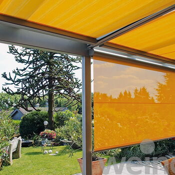 Markisen von weinor - zuverlässigen Rundum-Schutz – auch bei tiefstehender Sonne und Wind